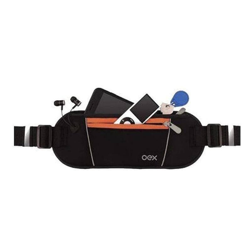 Pochete Em Neoprene Po200 Sport Move Preto E Laranja - Oex