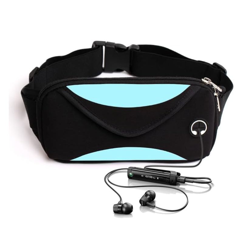 Pochete Esportiva Slim Impermeável Corrida Celular Fitness adequado para ginástica ciclismo e viagens Azul - Kapbom